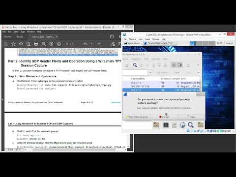 4.6.4.3 Lab - Using Wireshark to Examine TCP and UDP Captures