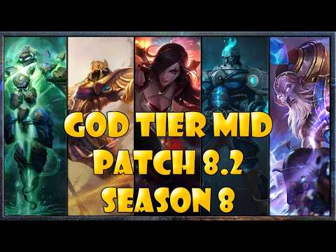 Best Mid Laners | God Tier | patch 8.2 Season 8 League of legends