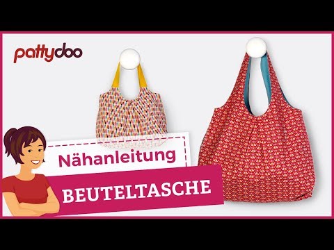 DIY Beuteltasche zum Wenden nähen - Taschen Schnittmuster kostenlos
