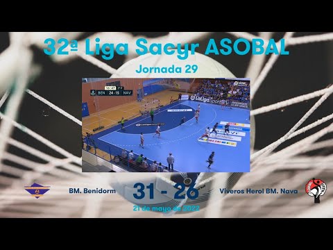 32ª Liga Sacyr ASOBAL J29: BM. Benidorm - Viveros Herol BM. Nava 31-26