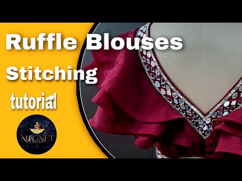 Ruffle blouses stitching || magnet thread