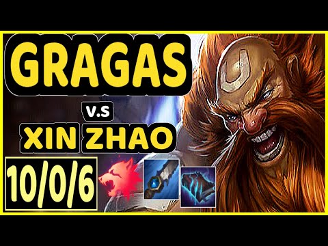 NJI (GRAGAS) vs XIN ZHAO - 10/0/6 KDA JUNGLE CHALLENGER GAMEPLAY - EUW