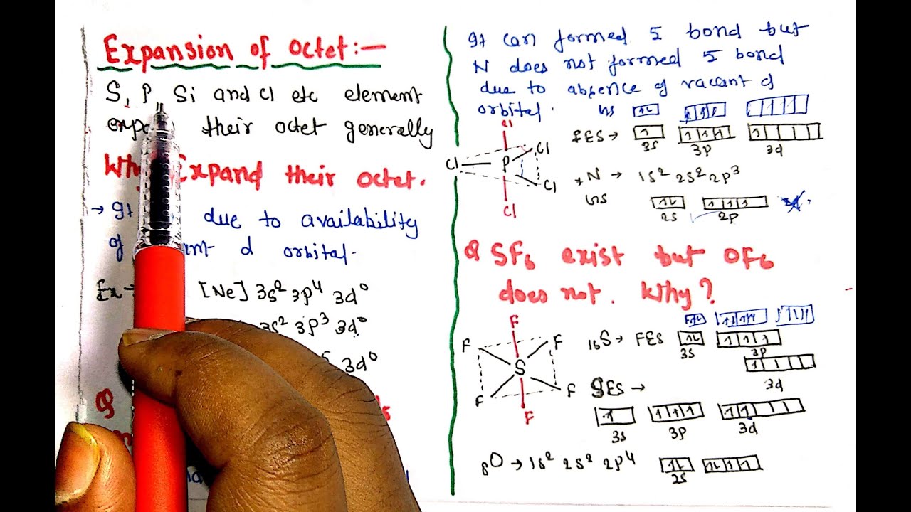 Expansion of Octet Rule || PCl5 is exist but NCl5 doesn't why || SF6 exist but OF6 doesn't Why 