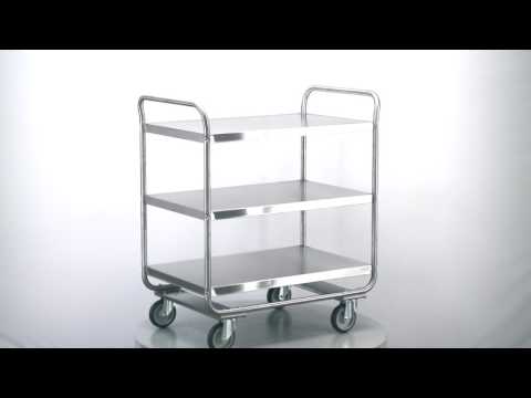 Lakeside 244  Utility Cart with Tubular Frame, 3 Shelves, 500 Pound Capacity