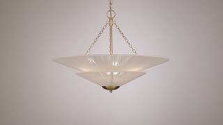 Watch A Video About the Possini Euro Griner Burnished Brass 3 Light String Chandelier