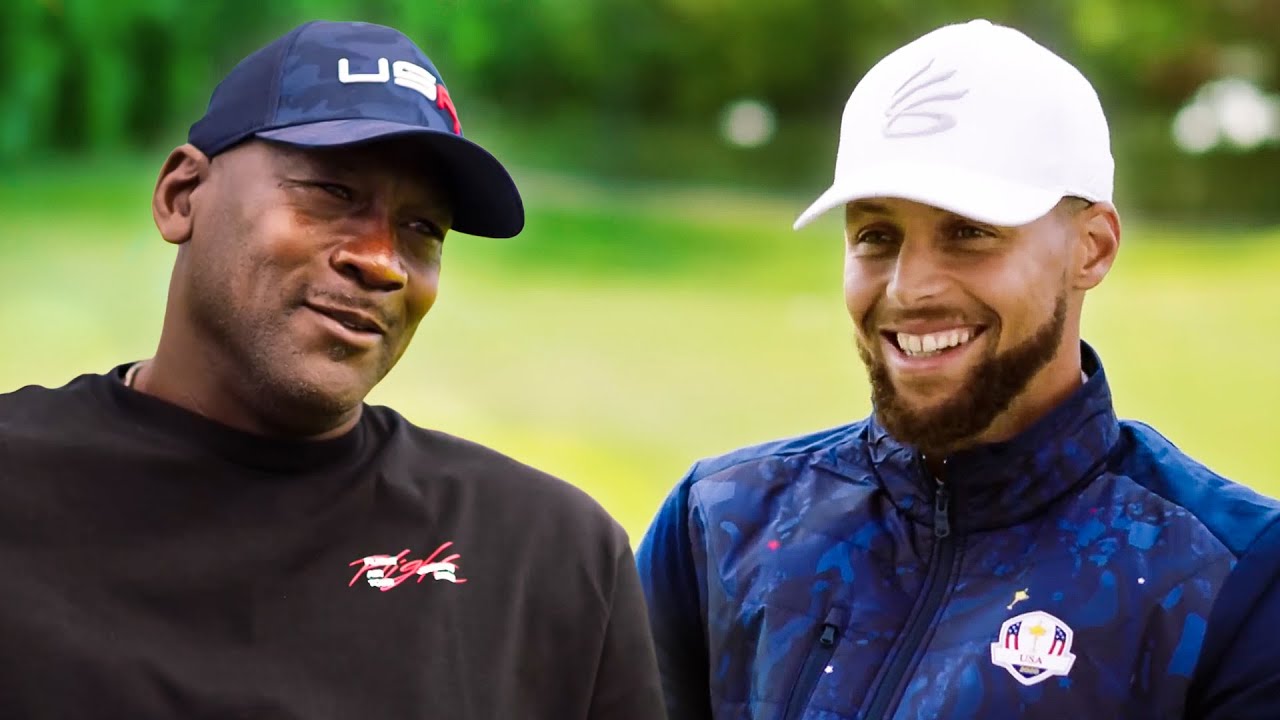 Michael Jordan and Stephen Curry Talk Ryder Cup, Golf, Basketball