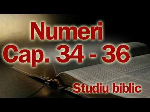 Studiu biblic - Numeri cap. 34-36 - Cetățile de scăpare