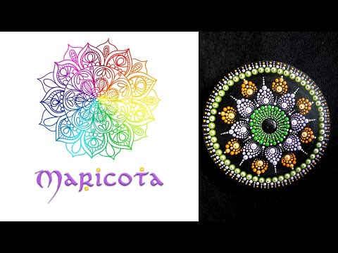 Mandala em pontilhismo passo a passo