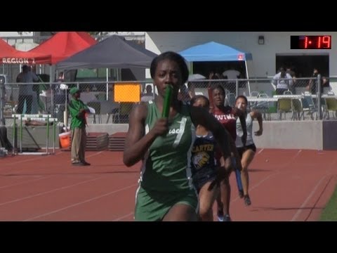 2014 Track - Wildcat Relays -  Varsity Girls' Swedish Medley Heat 2