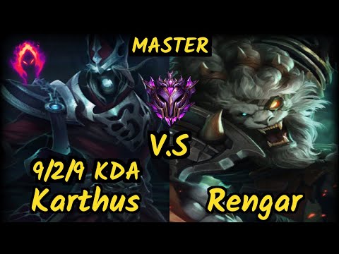 1907 FB Kirei (KARTHUS) vs RENGAR - 9/2/9 KDA JUNGLE GAMEPLAY - EUW Ranked MASTER