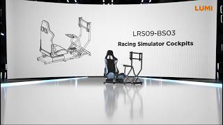 Racing Simulator Cockpit with Monitor Mount丨LRS09-BS03丨LUMI