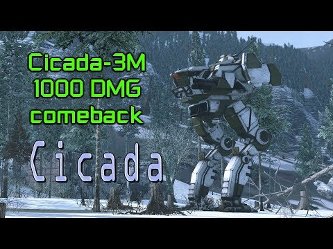 MWO 1000 DMG Cicada-3M Comeback & 1v1 Standoff