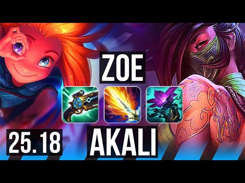 ZOE vs AKALI (MID) | 8 solo kills, 50k DMG | EUW Master | 25.18