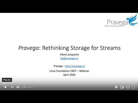 Webinar: Pravega: Rethinking Storage for Streams