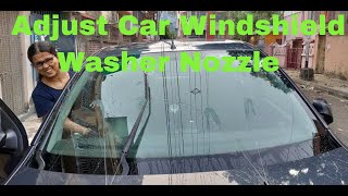 How To Clean & Adjust Car Windshield Washer Nozzle of a Car Ford Fiesta& Figo #fordfiesta