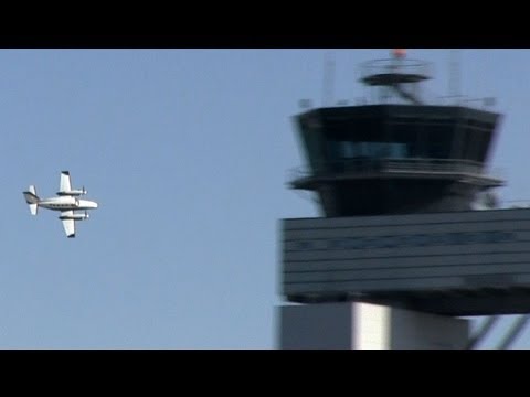 Cessna Conquest 425 Tower Flyby and low pass at EDDV (crazy pilot)