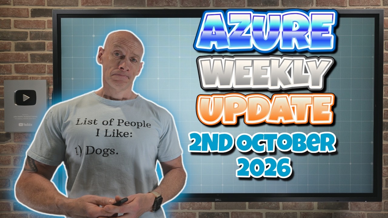 Azure App Overview Azure Weekly Update - 2nd October 2026 - Tech Hub