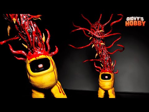 If AMONG US was a HORROR GAME ➤ Trevor Henderson Design ★ Polymer Clay Sculpture