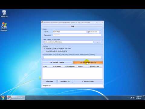 Outlook.com Hotmail Download Multiple Emails To Text Files Software