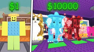 حسابات ب 1 دولار ضد حسابات ب 10000 الاف دولار ???? Roblox Steal a Brainrot