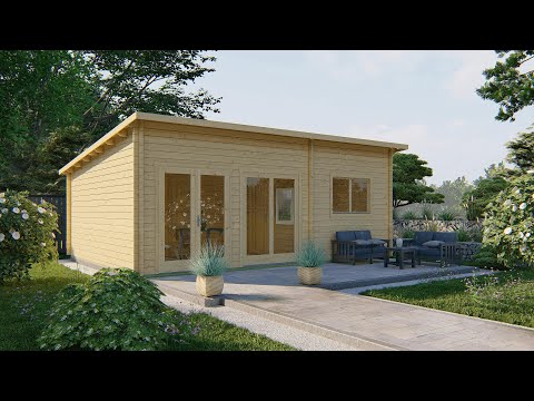 Video casa de madera flat