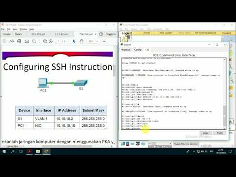 5.2.1.4 Packet Tracer - Configuring SSH Instruction ( Manual CLI )