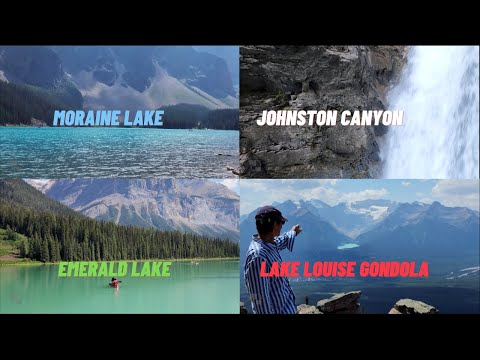 6 Must-See: Moraine, Emerald Lake, Johnston Canyon, Lk Louise Gondola, Natural Bridges,Spiral Tunnel