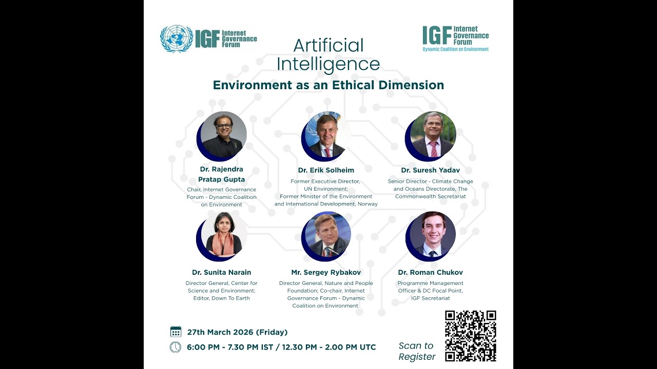 DC Webinar: Global meeting on Artificial Intelligence - Environment as an Ethical Dimension