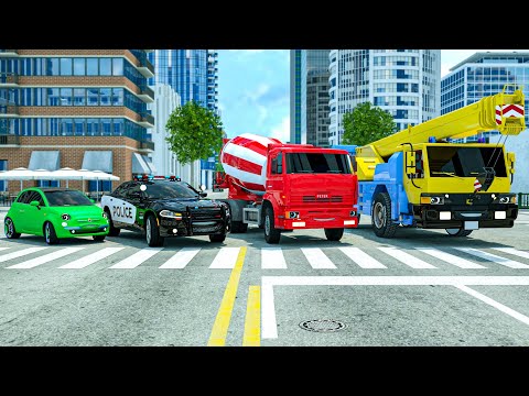 Meet New Police Cars Sergeant Lucas - Former police officer cut a hole in the road- Cartoon for Kids