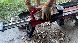 (review) 5 ton ELECTRIC “log splitter”  central machinery,  harbor freight