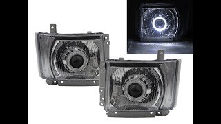 Download lagu CrazyTheGod ELF 700P 07-ON Truck Guide LED Halo Projector Headlight Headlamp Chrome for ISUZU mp3