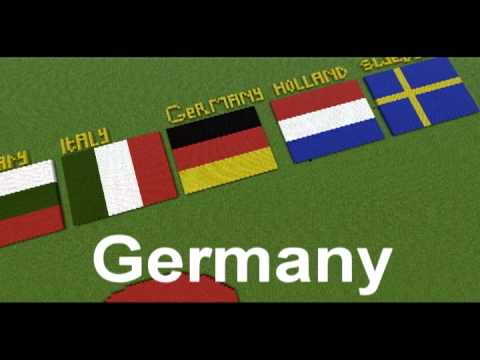 MineCraft - Pixel Art - Ep.4 - AWESOME BIG EUROPEAN FLAGS