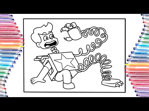 Boxy Boo coloring page/Poppy Playtime coloring page/ Brook Xiao - Fire [NCS Release]