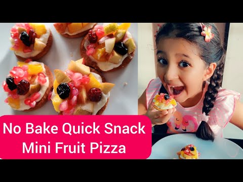 Mini Fruit Pizza for kids || Easy Quick Summer Recipe in 2 minutes || Festive Snack & Dessert