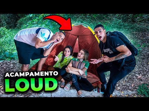 ACAMPAMOS NA FLORESTA DA MANSÃO LOUD POR 24 HORAS E...