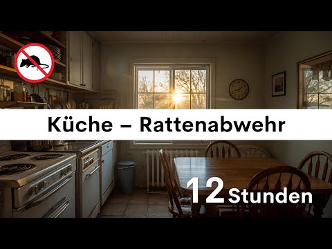 Mäuse & Ratten in der Küche fernhalten | Ultraschall-Rabattier-Sound | 12 Stunden