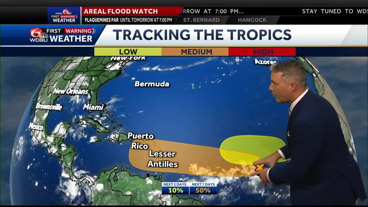 Two areas of possible tropical development in the Atlamntic