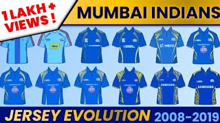 MUMBAI INDIANS JERSEY EVOLUTION ( 2008 - 2019 ) • #mipaltan • SEVEN GRAPHICS