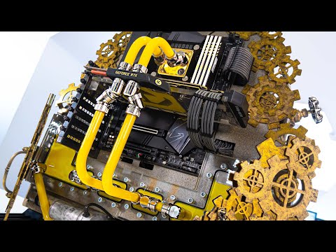 My DREAM $3500 Semi Steampunk Water Cooled PC Build - Time Lapse
