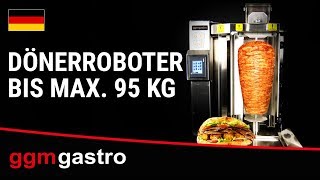 Gas Automatic Doner Kebab Grill - 5 Burner - up to 120kg - 13.3kW - Countertop - incl. 1 skewer & drip tray