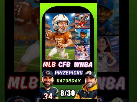 🔥12 BEST PRIZEPICKS MLB PICKS TODAY | CFB PROPS & PICKS | WNBA PROPS SATURDAY 8/30