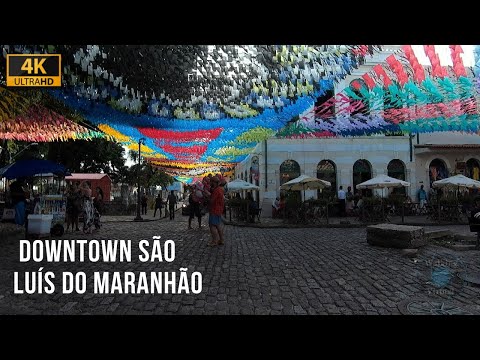 【4K 60fps】Short walk to the historic center in São Luís Maranhão 4K Brazil