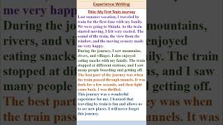 Improve your writing -Experience writing - My First Train Journey #shorts #english #writing #grammar