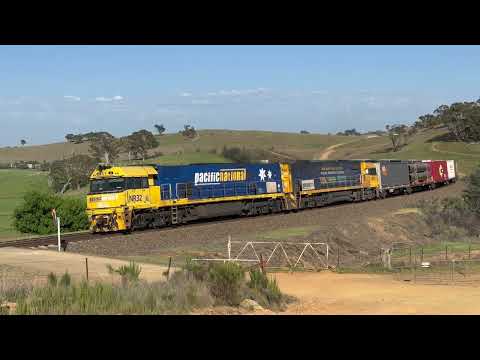 Perth To Sydney Freight Train 6PS7 Chased Along The Main South