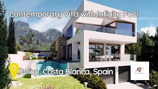 Contemporary Luxury #Villa with Infinity Pool in #Polop, Costa Blanca, Spain #shorts