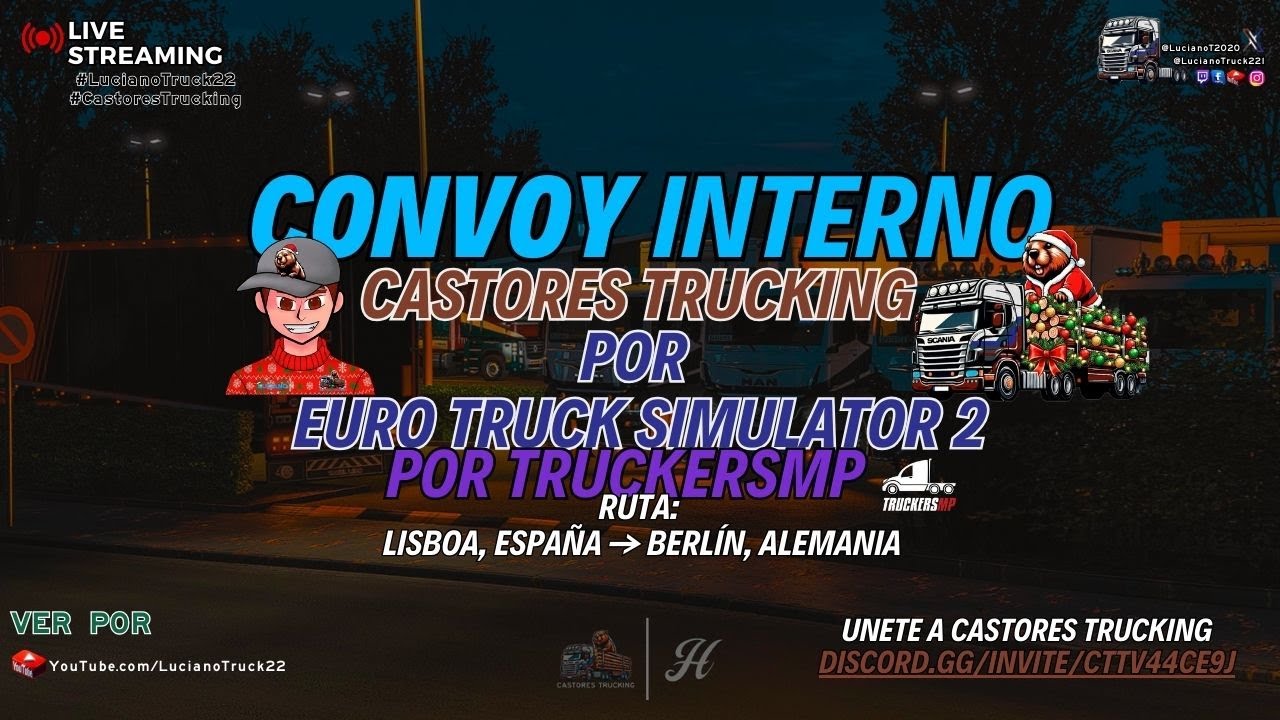 🔴 EN VIVO | Convoy Interno de Castores Trucking 🚛 Lisboa → Berlín | ETS2 TMP