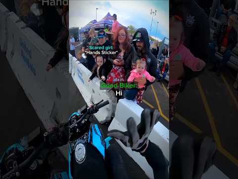 Biker Lets Scared Girl Rev 😱 Credit @Twinstunts