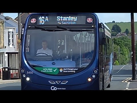 *A little hill struggle* Go North East Durham Diamond Wright Streetlite DF NK66 EVG 5446 on the 16A