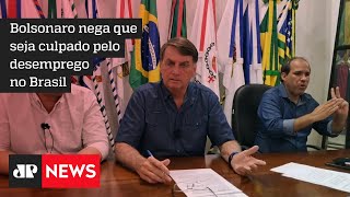 ‘Luta pelo emprego é tão importante do que contra o vírus’, diz Bolsonaro