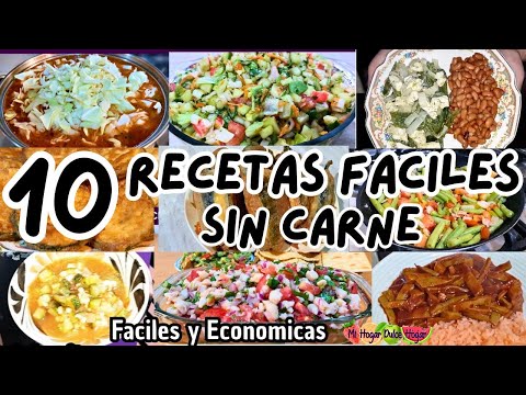 ✅️ 10 RECETAS FACILES SIN CARNE #mihogardulcehogar #recetassincarne #comidassincarne